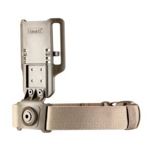 Holster táctico Low Ride Amomax CY-UHFS en color Negro-FDE, compatible con fundas y bolsas magnéticas