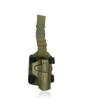 Holster Taurus PT 917 con Piernera Cytac (Modelo CY-PT917DPG3G) en verde, con holster de polímero de grado militar y piernera ajustable.