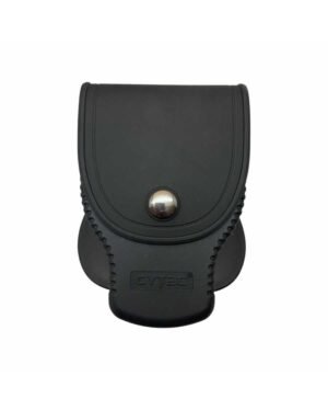 Porta Esposas de Polímero con Paddle Cytac (Modelo CY-CUFFP2) en Negro y Verde, con tapa de silicona resistente