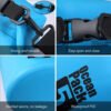 Bolso seco flotante de 10 litros, impermeable y robusto, ideal para aventuras acuáticas y exteriores.