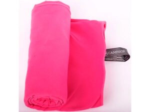 Toalla de microfibra Campsor de 160cm x 80cm, alta absorción y secado rápido, ideal para camping y senderismo.