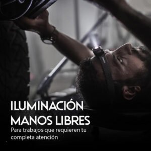 Linterna de Cabeza Mycro de NEBO, 400 lúmenes, compacta y resistente para trekking y camping.
