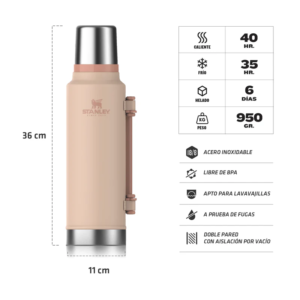 Termo Stanley Classic 1.4 Litros acero inoxidable para outdoor y aventuras