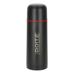 Termo Doite Max 750 ml Negro de acero inoxidable, ideal para mantener bebidas calientes o frías en actividades outdoor.