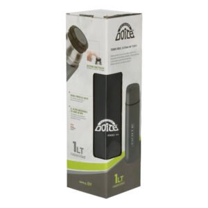 Termo Doite Max 1000 ml Gris en acero inoxidable, ideal para mantener bebidas calientes o frías durante actividades outdoor.