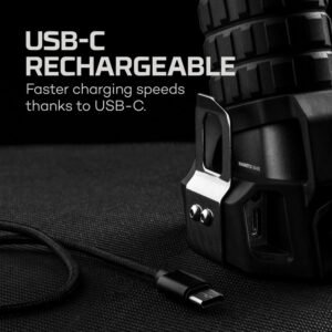 Linterna de Bolsillo Recargable NEBO Slim con 1200 lúmenes, diseño compacto y funcionalidad versátil.
