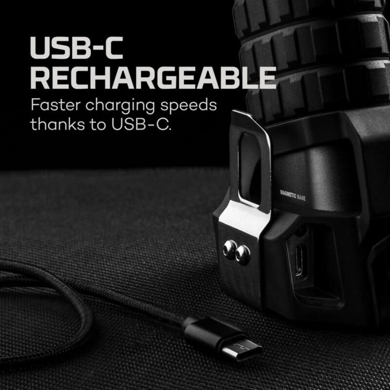 Linterna de Bolsillo Recargable NEBO Slim con 1200 lúmenes, diseño compacto y funcionalidad versátil.
