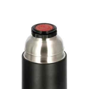 Termo Doite Max 750 ml Negro de acero inoxidable, ideal para mantener bebidas calientes o frías en actividades outdoor.