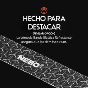 Linterna de Cabeza Mycro de NEBO, 400 lúmenes, compacta y resistente para trekking y camping.