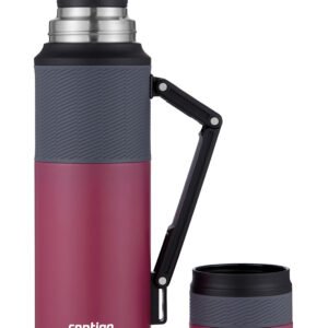 Termo Contigo Therm Bottle 1200 ml Rosado en acero inoxidable, mantiene bebidas calientes o frías durante horas.