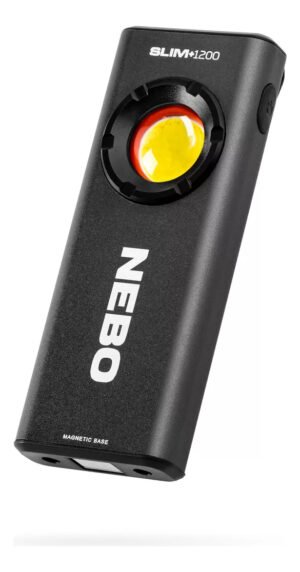Linterna de Bolsillo Recargable NEBO Slim con 1200 lúmenes, diseño compacto y funcionalidad versátil.
