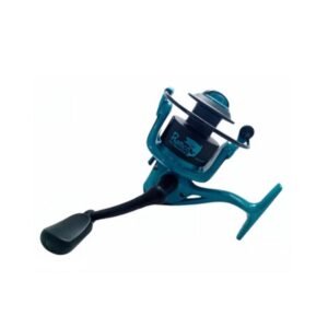 Carrete Blue Fox Ranco 6000, capacidad de línea 210 m x 0.45 mm, ideal para pesca en ríos y lagos.