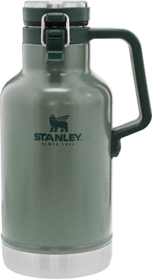 Growler Stanley Classic 1.9 Litros de acero inoxidable, ideal para mantener bebidas frías hasta 24 horas en actividades outdoor.