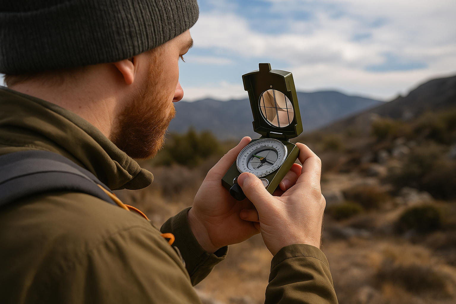 Brújula Metálica Profesional – Topografía, Trekking y Andinismo