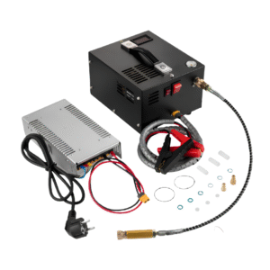 Compresor Portátil TEC / TH TACTICAL 12V con Fuente de Poder – 4500 PSI